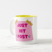 nur ✨ Post drücken ✨ überdenken Sie es nicht Zweifarbige Tasse (Vorderseite Links)