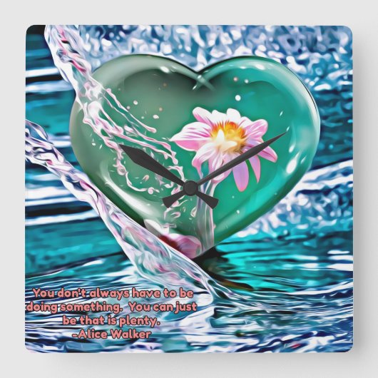 Nur Quadratische Wanduhr (Vorderseite)