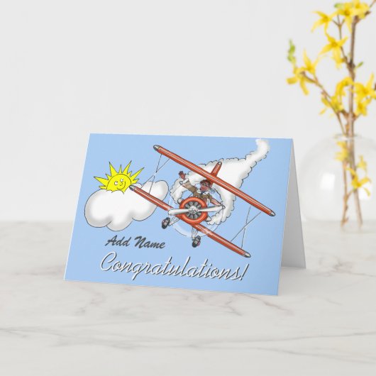 Nur qualifizierte Happy Pilot Card Karte (Gelbe Blume)