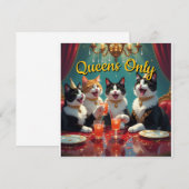 Nur Queens! Einladung (Vorne/Hinten)