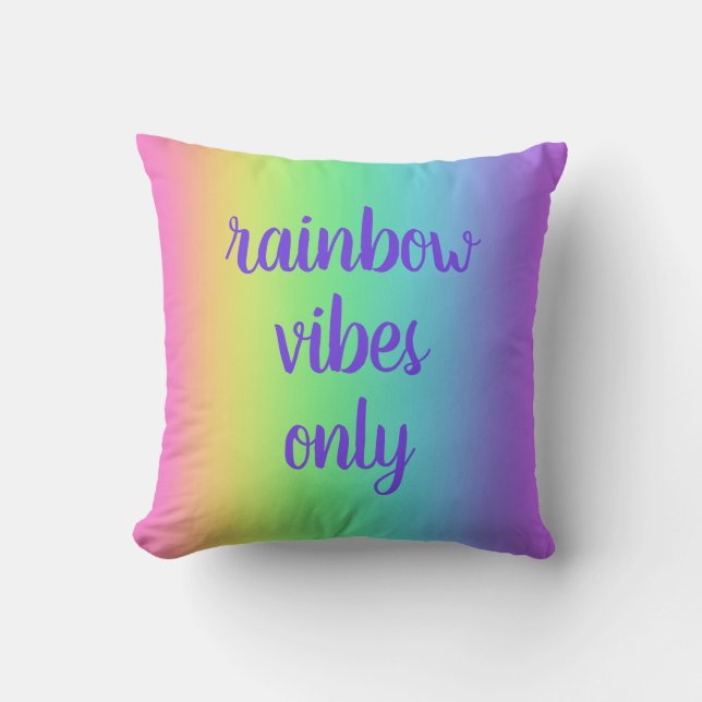 Nur Rainbow Vibes Kissen (Vorderseite)