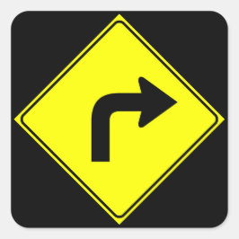 Nur rechts quadratischer aufkleber