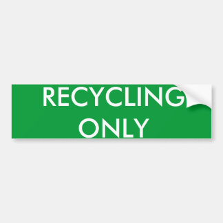 NUR RECYCELN AUTOAUFKLEBER