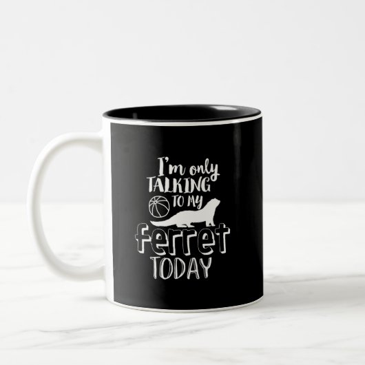 Nur reden mit meinem Freret heute Funny Animal Lov Zweifarbige Tasse (Links)