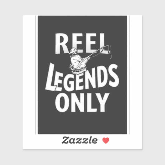 Nur Reel Legends - Funny Fishing Design Aufkleber (Blatt)