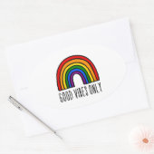 Nur Regenbogen-gute Violen Ovaler Aufkleber (Umschlag)