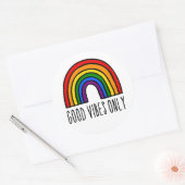 Nur Regenbogen-gute Violen Runder Aufkleber (Umschlag)