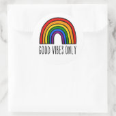 Nur Regenbogen-gute Violen Runder Aufkleber (Tasche)