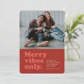 Nur Retro-Foto Feiertagskarte (Stehend Vorderseite)