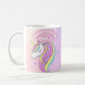 Nur Rosa Kinder Keramik Tasse für Einhornenergie (Links)