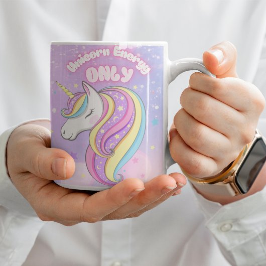 Nur Rosa Kinder Keramik Tasse für Einhornenergie