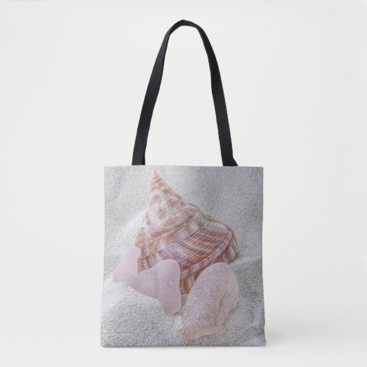 Nur rosa Meerglas - Tasche (Vorderseite)