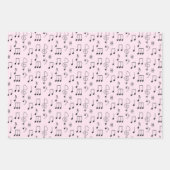 Nur Rosa notiert Geschenkpapier Set (Vorderseite)