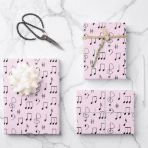 Nur Rosa notiert Geschenkpapier Set