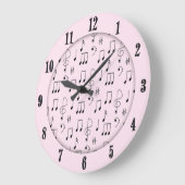 Nur Rosa notiert Große Wanduhr (Winkel)