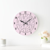 Nur Rosa notiert Große Wanduhr (Zuhause)