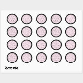 Nur Rosa notiert Runder Aufkleber (Blatt)