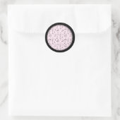 Nur Rosa notiert Runder Aufkleber (Tasche)