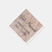 Nur Rosa und Gold Marmor heiraten Serviette (Ecke)