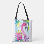 Nur rosa Vibes – Rosa Flamingo Tasche (Rückseite)