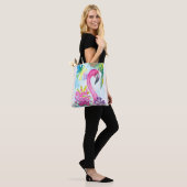 Nur rosa Vibes – Rosa Flamingo Tasche (Am Model)