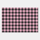 Nur rosa Zickzack Buffalo Karierte Weihnachten Geschenkpapier Set (Vorderseite 3)