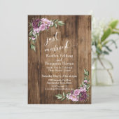 Nur rustikal und blumenreich verheiratet Empfang Einladung (Stehend Vorderseite)