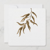 Nur rustikaler Botanicaler Kranz-Empfang | Einladung (Rückseite)