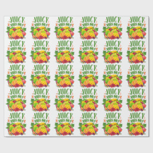 Nur saftige Vibes: Frisches Obst & gesundes Leben Geschenkpapier