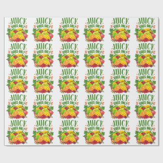 Nur saftige Vibes: Frisches Obst & gesundes Leben Geschenkpapier