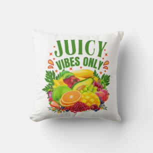 Nur saftige Vibes: Frisches Obst & gesundes Leben  Kissen