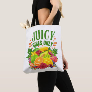 Nur Saftige Vibes: Frisches Obst & Gesundes Leben Tasche