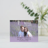 NUR Save the Date Lila miteinander verbundene Herz Ankündigung (Stehend Vorderseite)