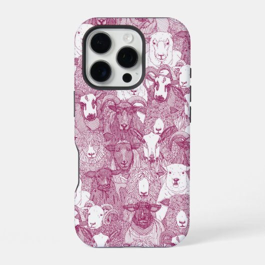 nur Schaf kirschweiß iPhone Hülle (Rückseite)