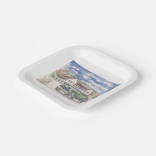 Nur Schatten in Stadt Pappteller (Gewinkelt)