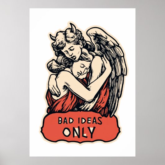Nur schlechte Ideen - Vintage Gothic  Poster (Vorne)
