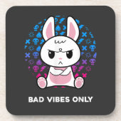 Nur schlechte Schwingungen Getränkeuntersetzer (Vorderseite)