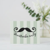 nur Schnurrbart Postkarte (Stehend Vorderseite)