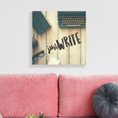 Nur schreiben 12" x 12", 1,5", Single Canvas Print Leinwanddruck (Insitu (Wohnzimmer))