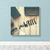 Nur schreiben 12" x 12", 1,5", Single Canvas Print Leinwanddruck (Insitu (Holzboden))
