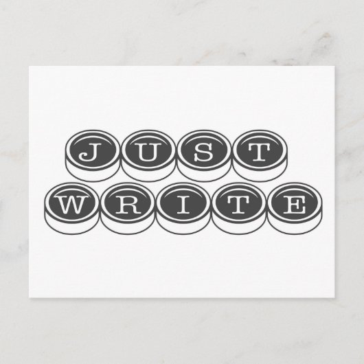 Nur schreiben postkarte (Vorderseite)