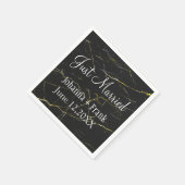 Nur Schwarz und guter Marmor verheiratet Serviette (Ecke)