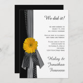 Nur Schwarz-weißer Empfang Einladung (Vorne/Hinten)