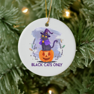 Nur schwarze Katze Keramik Ornament