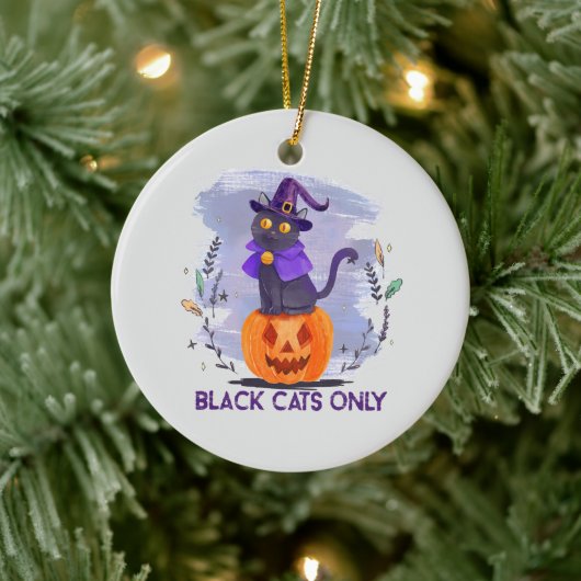 Nur schwarze Katze Keramik Ornament (Baum)