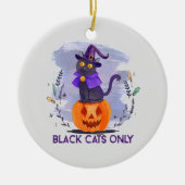 Nur schwarze Katze Keramik Ornament (Vorne)