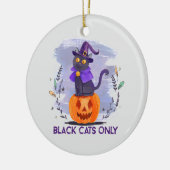 Nur schwarze Katze Keramik Ornament (Links)