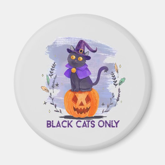 Nur schwarze Katze Magnet (Vorne)