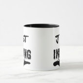 Nur schwarze Typografie zu malen Tasse (Zentrum)
