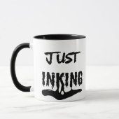 Nur schwarze Typografie zu malen Tasse (Links)